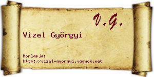 Vizel Györgyi névjegykártya